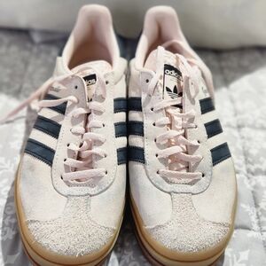 Adidas Women's White and Navy Sneakers